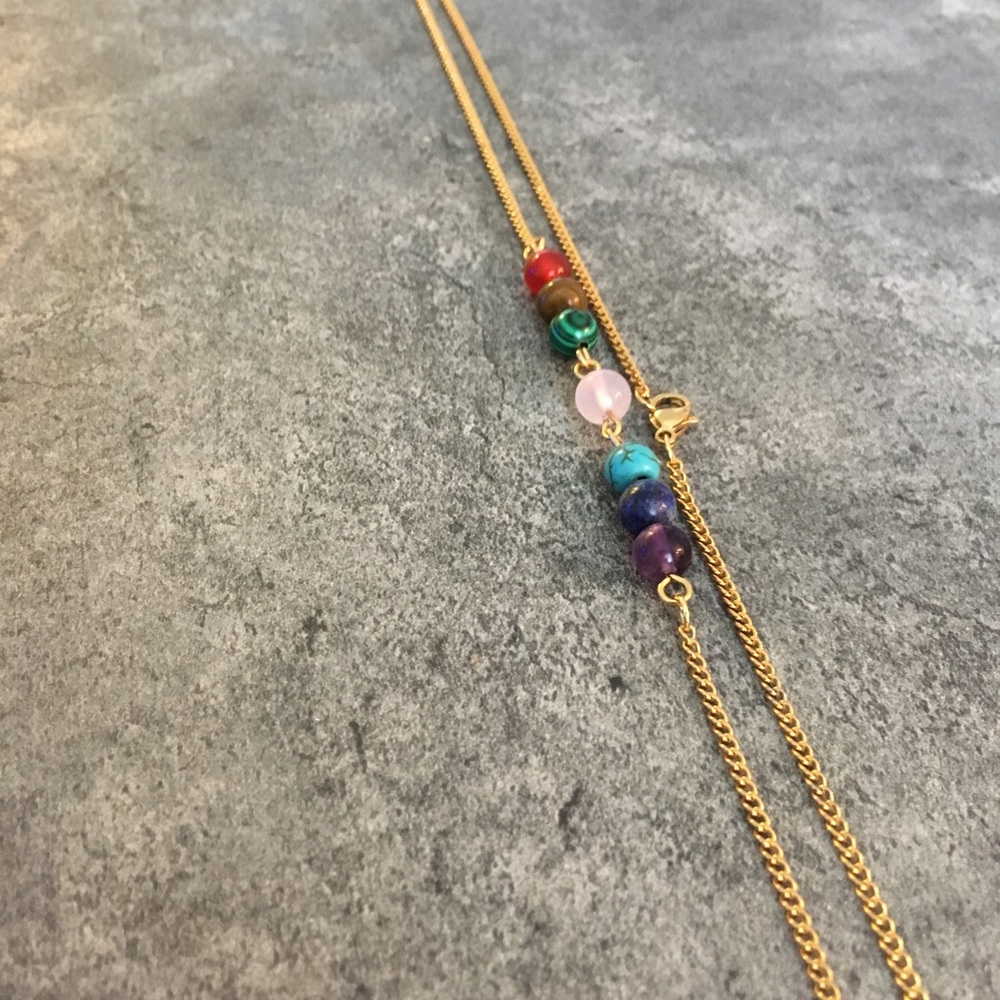 Chakra Healing Necklace - Natural Stones Handmade - Picture 3 of 8